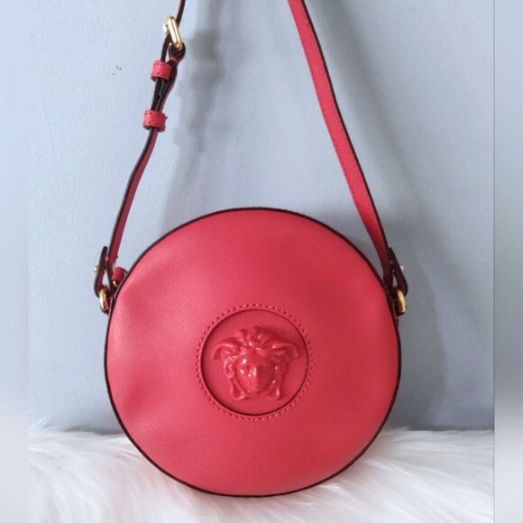 Versace La Medusa round nappa leather crossbody bag NFC EUC - Picture 3 of 10
